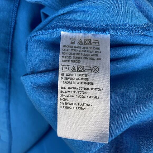 Belle by Kim Gravel Size 3X Primabelle Knit Short Sleeve V-Neck Top Blue - Picture 5 of 5